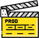 Movie clapboard icon